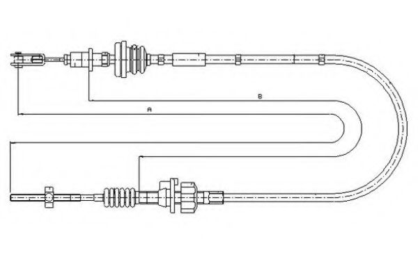 58014200 TEXTAR Clutch Cable