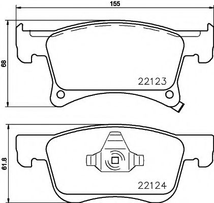 2212301 TEXTAR Brake Pad Set, disc brake