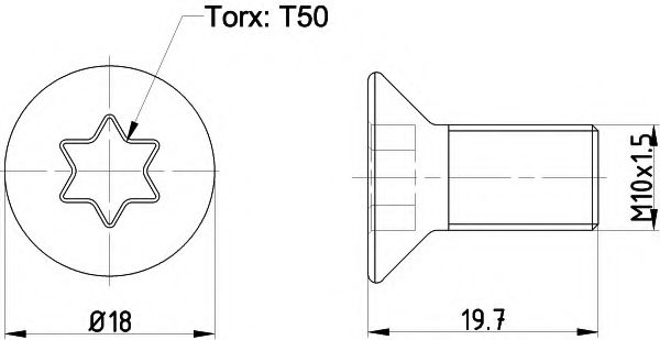 TPM0016 TEXTAR Brake System Bolt, brake disc
