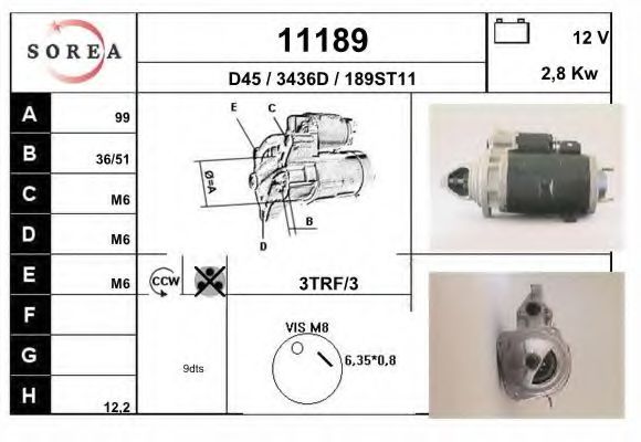 11189 EAI Accelerator Cable