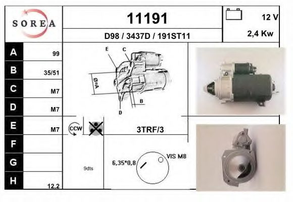 11191 EAI Wheel Suspension Repair Kit, kingpin