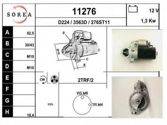 11276 EAI Deflection/Guide Pulley, v-ribbed belt