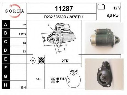 11287 EAI Deflection/Guide Pulley, timing belt