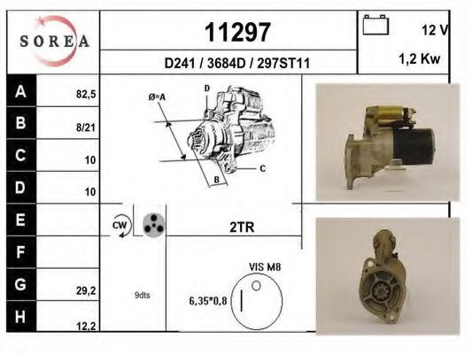 11297 EAI Belt Drive Deflection/Guide Pulley, timing belt