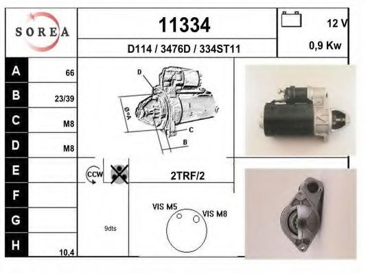 11334 EAI Belt Drive Deflection/Guide Pulley, v-ribbed belt