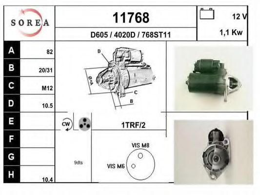 11768 EAI Startanlage Freilaufgetriebe, Starter