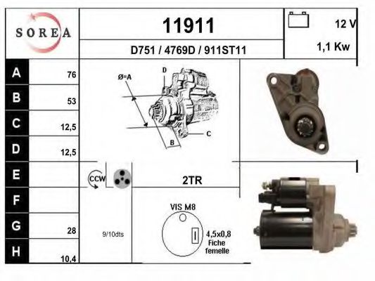 11911 EAI Sensor, exhaust gas temperature