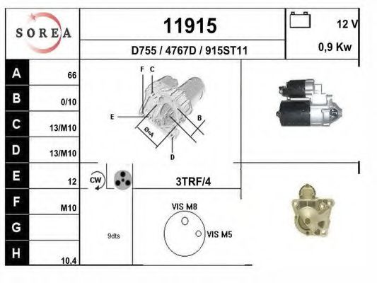 11915 EAI Sensor, exhaust gas temperature
