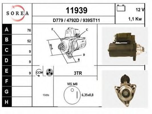 11939 EAI Sensor, Abgastemperatur
