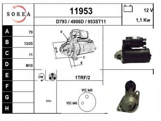 11953 EAI Sensor, exhaust gas temperature