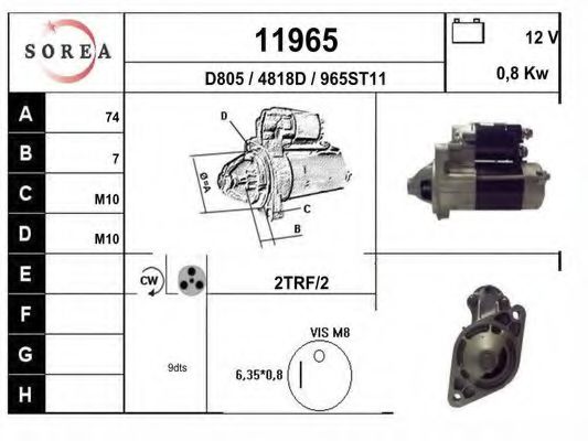 11965 EAI Sensor, exhaust gas temperature