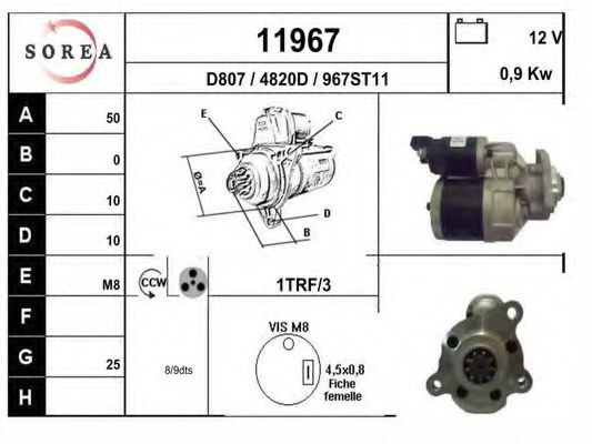 11967 EAI Sensor, exhaust gas temperature