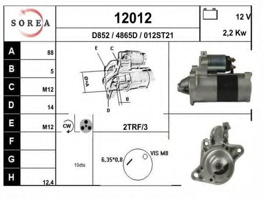 12012 EAI Sensor, exhaust gas temperature