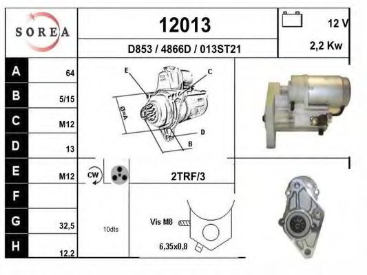 12013 EAI Brake System Wheel Brake Cylinder