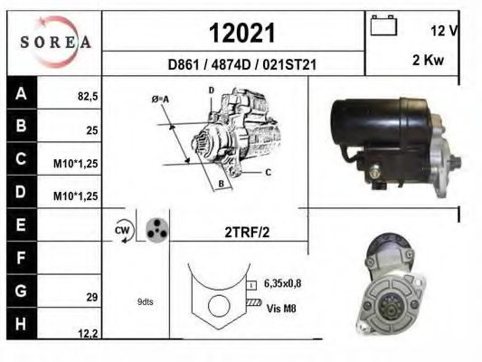 12021 EAI Sensor, exhaust gas temperature