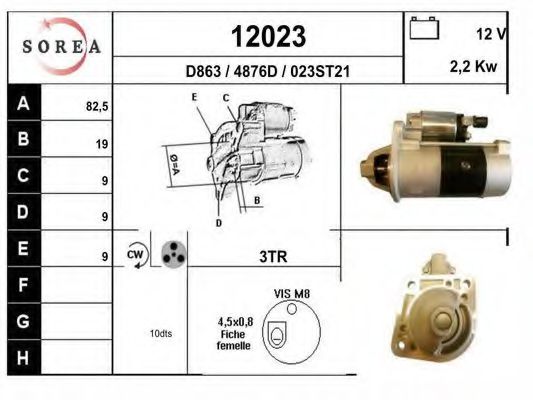 12023 EAI Sensor, exhaust gas temperature