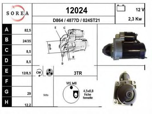12024 EAI Sensor, exhaust gas temperature