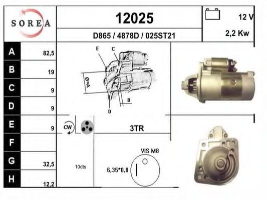 12025 EAI Sensor, exhaust gas temperature