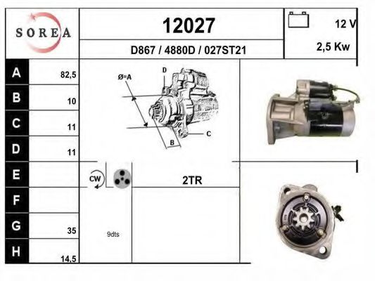 12027 EAI Sensor, exhaust gas temperature