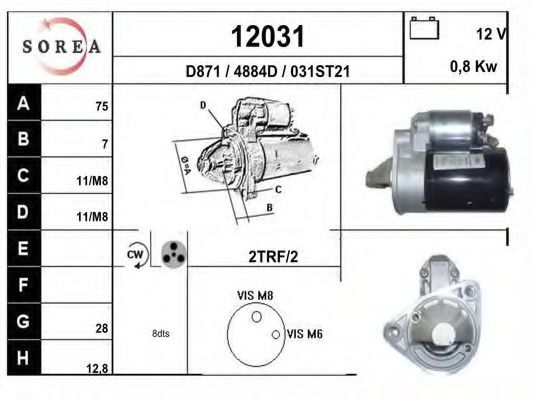 12031 EAI Sensor, exhaust gas temperature