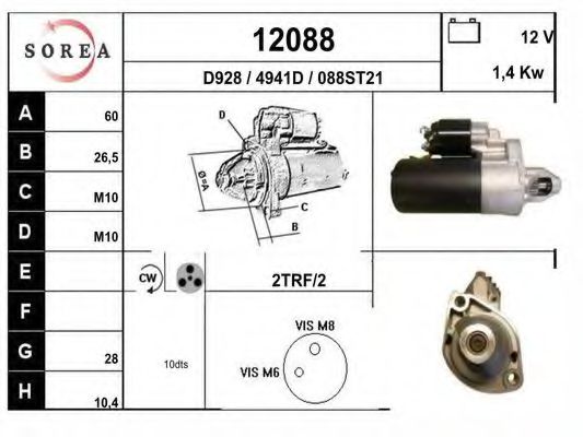 12088 EAI Sensor, exhaust gas temperature