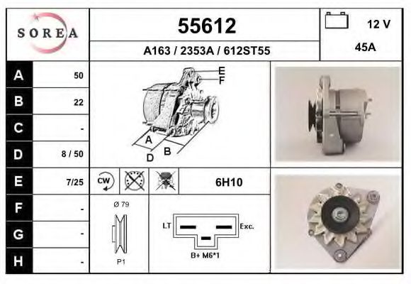 55612 EAI Brake System Brake Shoe Set