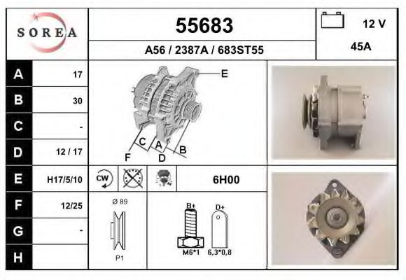 55683 EAI Brake System Brake Disc