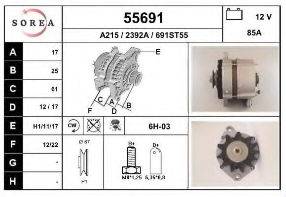 55691 EAI Brake System Brake Disc
