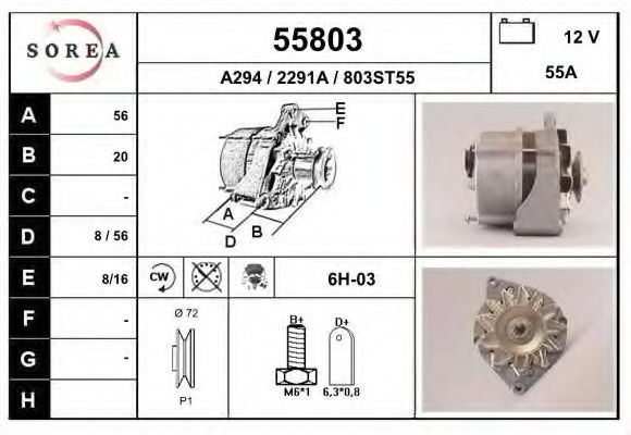 55803 EAI Brake System Brake Shoe Set