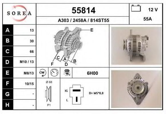 55814 EAI Brake System Brake Shoe Set