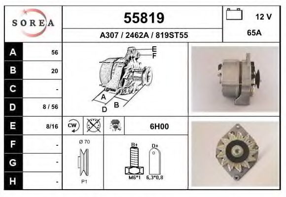 55819 EAI Brake System Brake Shoe Set