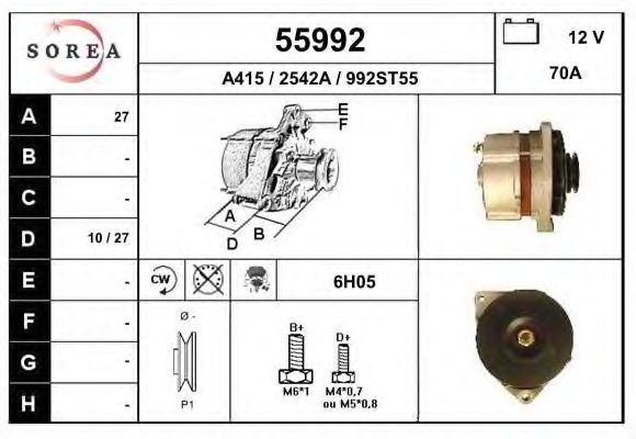 55992 EAI Brake System Brake Shoe Set