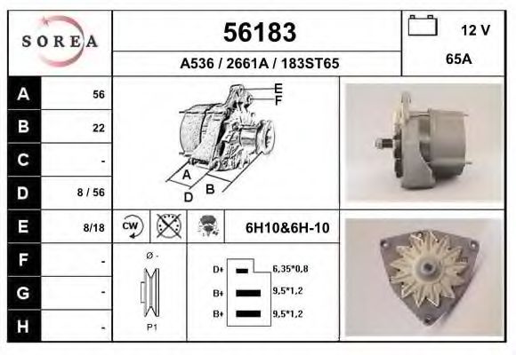 56183 EAI Cylinder Head Gasket, intake manifold