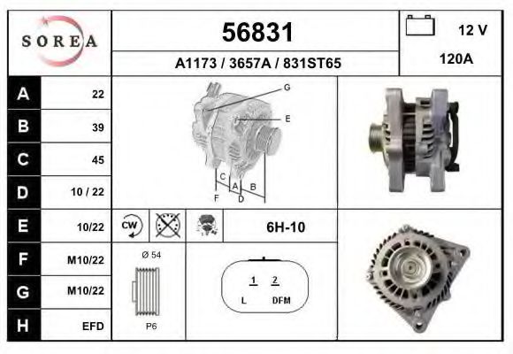 56831 EAI Alternator Freewheel Clutch