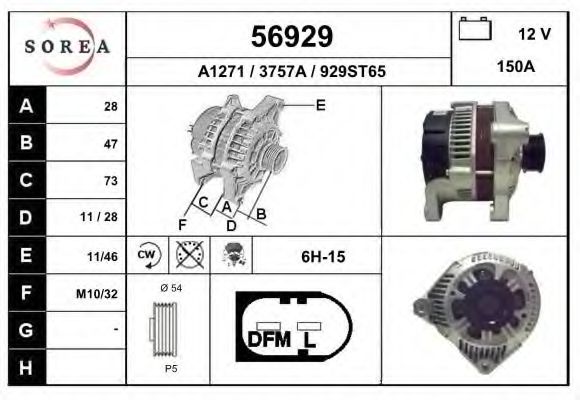 56929 EAI Belt Drive Deflection/Guide Pulley, timing belt