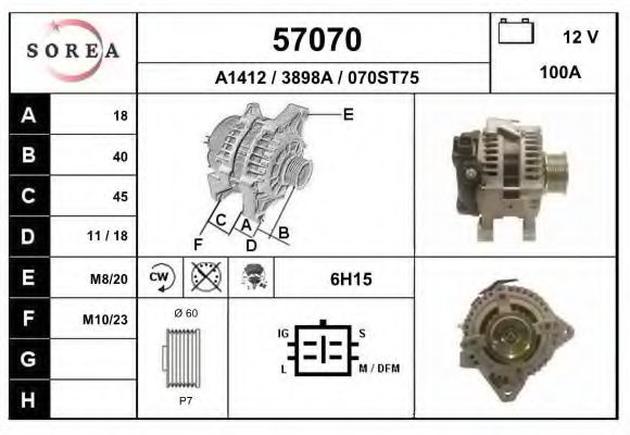 57070 EAI Repair Kit, spring bolt