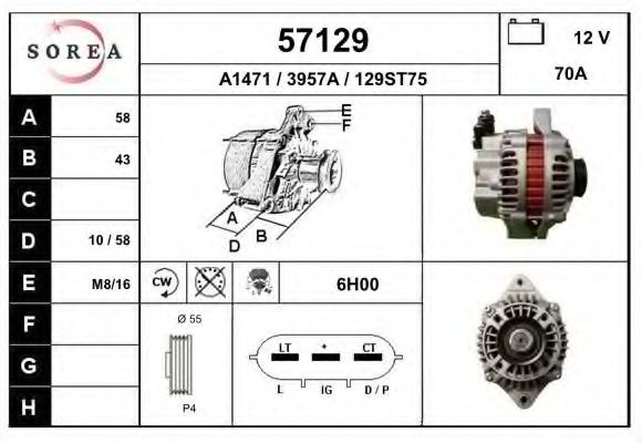 57129 EAI Compressor, air conditioning