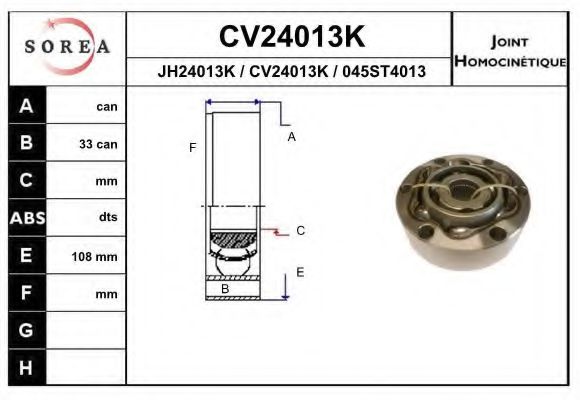 CV24013K EAI Joint, drive shaft