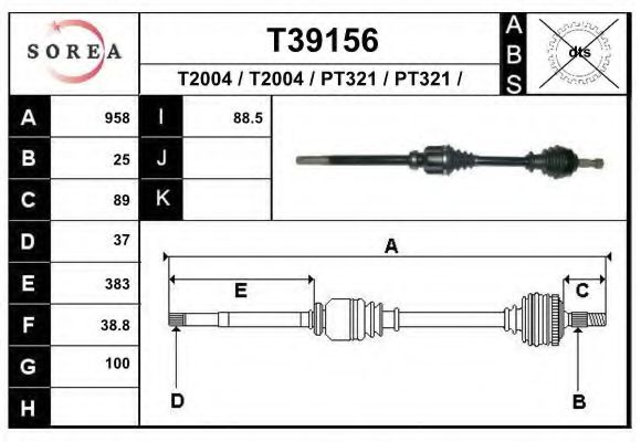 T39156 EAI V-Ribbed Belt Set