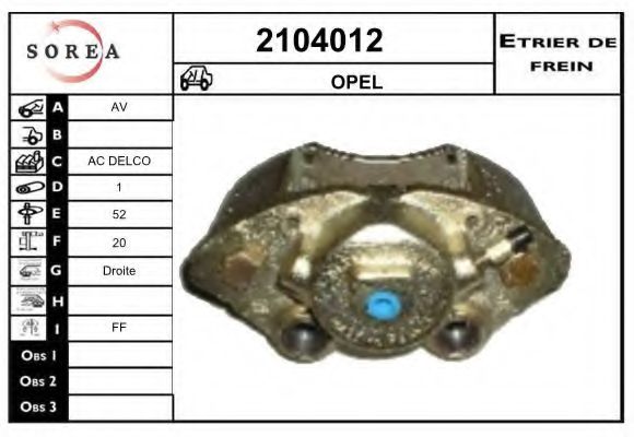 2104012 EAI Wheel Suspension Ball Joint