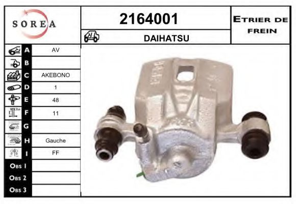 2164001 EAI Deflection/Guide Pulley, timing belt