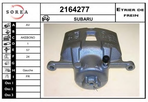 2164277 EAI Brake System Brake Caliper