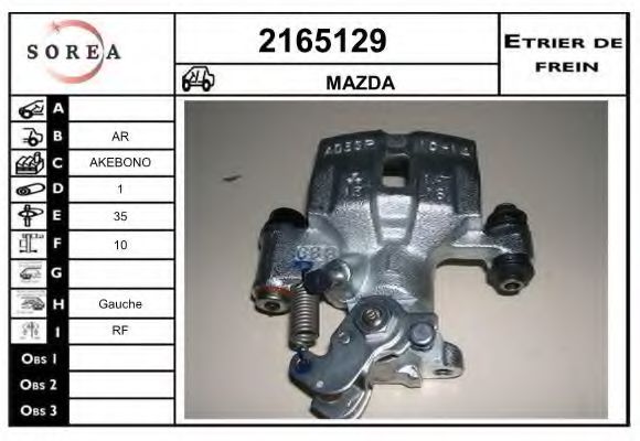 2165129 EAI Brake System Brake Caliper