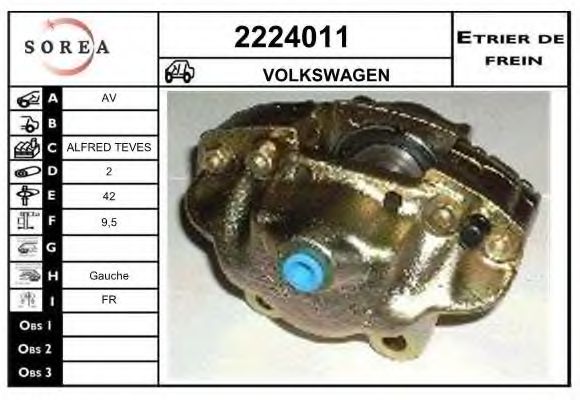 2224011 EAI Brake System Brake Caliper