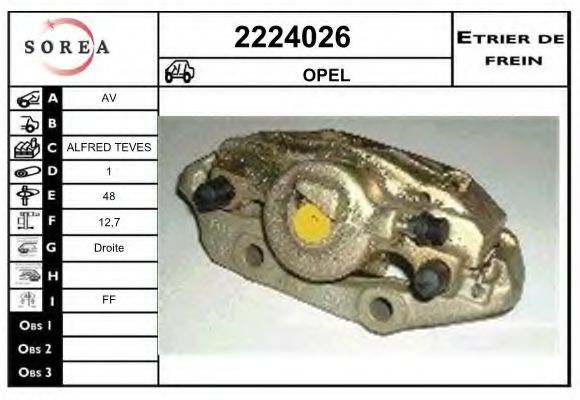 2224026 EAI Brake System Brake Caliper