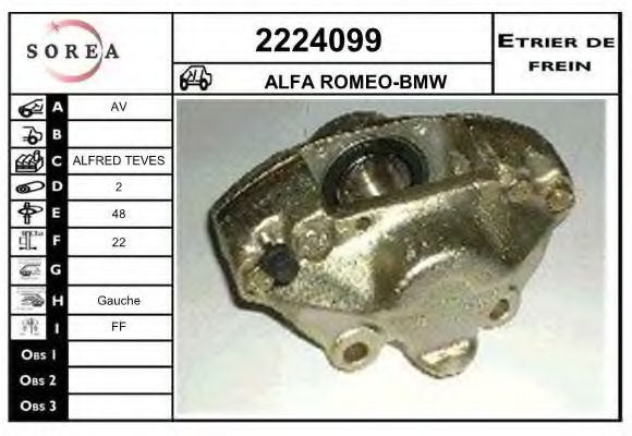 2224099 EAI Brake System Brake Caliper
