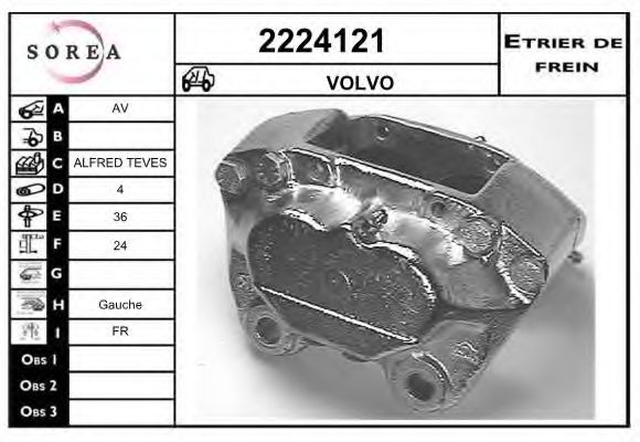 2224121 EAI Brake System Brake Caliper