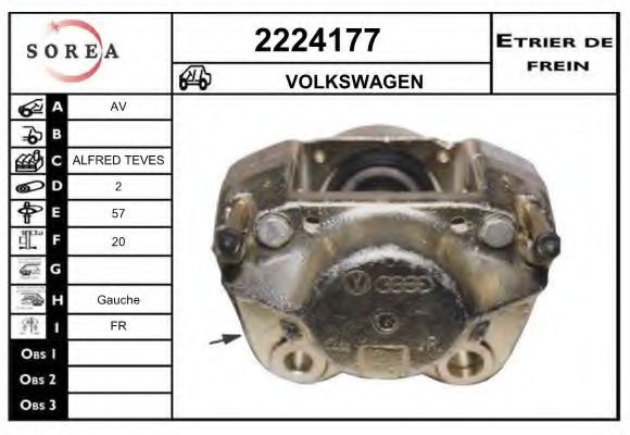 2224177 EAI Brake System Brake Caliper