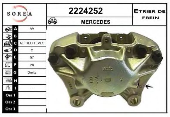 2224252 EAI Brake System Brake Caliper
