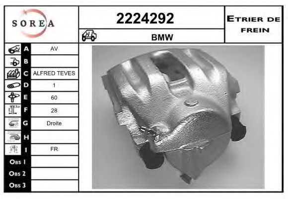 2224292 EAI Brake System Brake Caliper